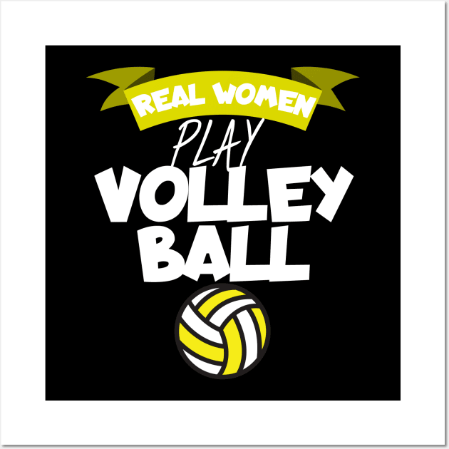 Real women play volleyball Wall Art by maxcode